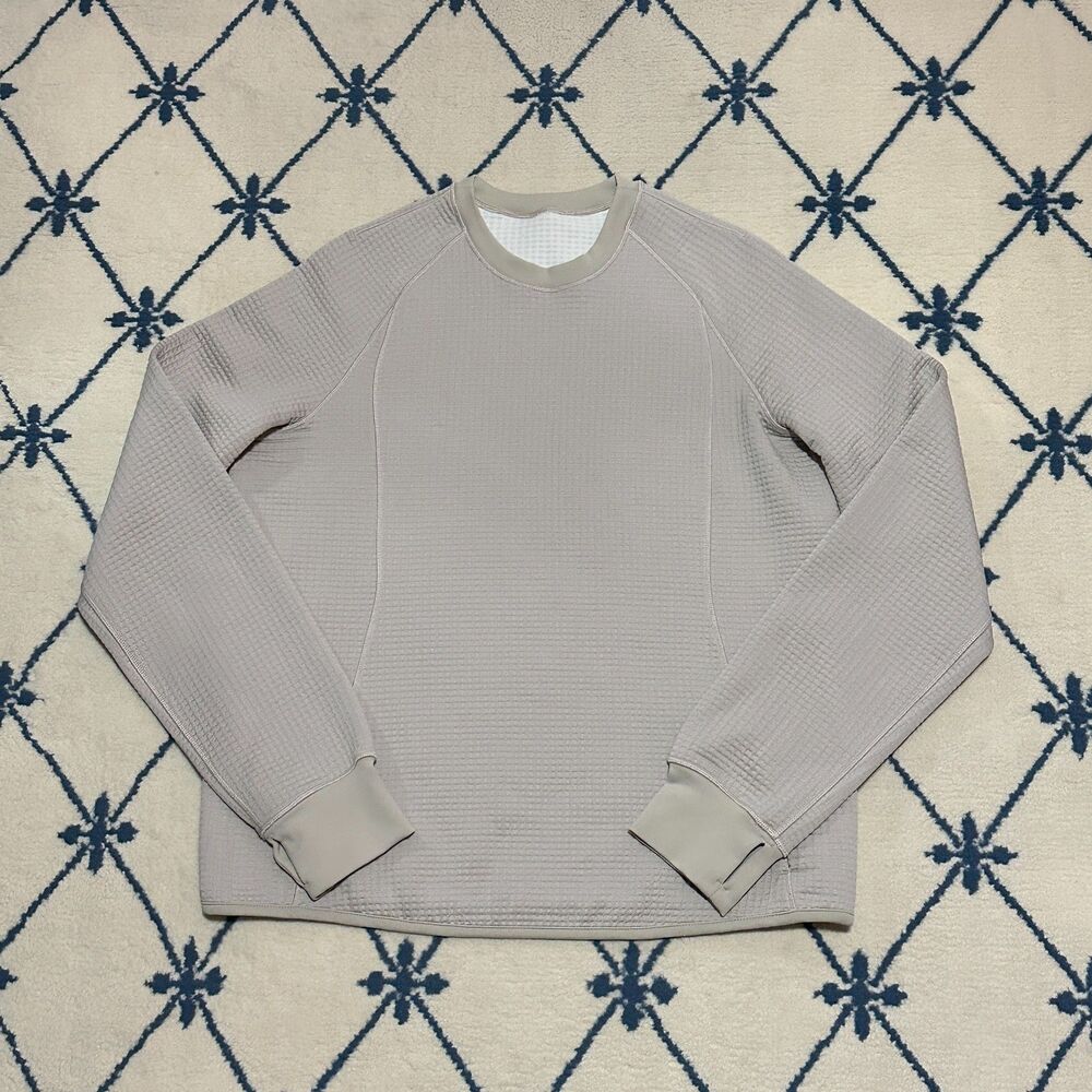 Lululemon Waffle-Knit Crewneck Long-Sleeve Shirt - Mojave Tan / Bone